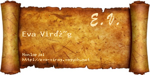 Eva Virág névjegykártya